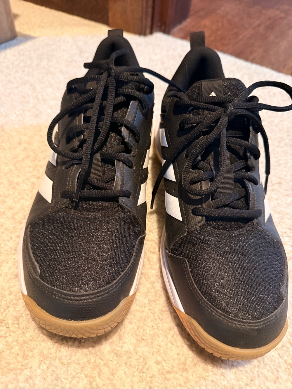 adidas Black and White Women's Sneakers with Gum Sole
